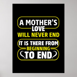 Mom Art A Mother's Love Never End Poster