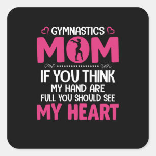 Mom Art Gymnastics Mom Square Sticker