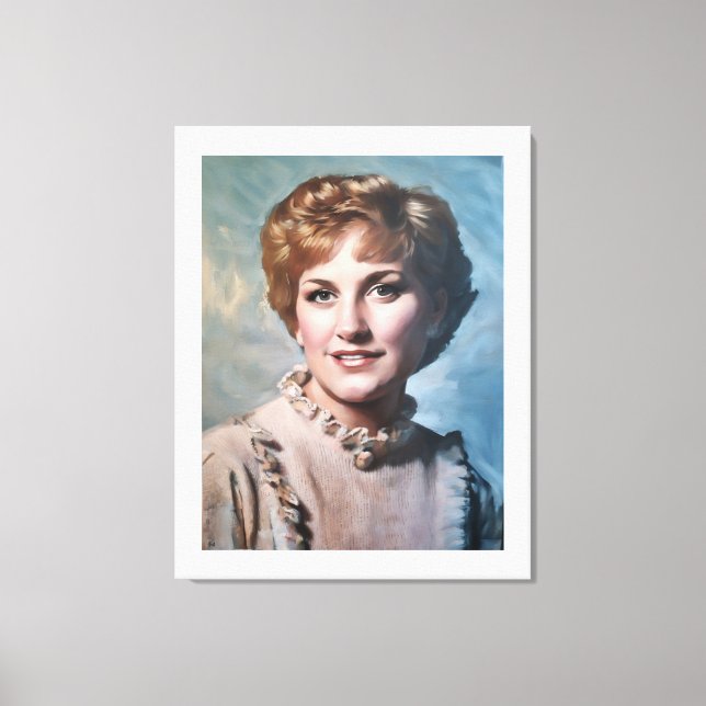 Mom as Computer Impasto Oil Painting  Canvas Print (Front)