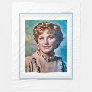 Mom as Computer Impasto Oil Painting  Fleece Blanket