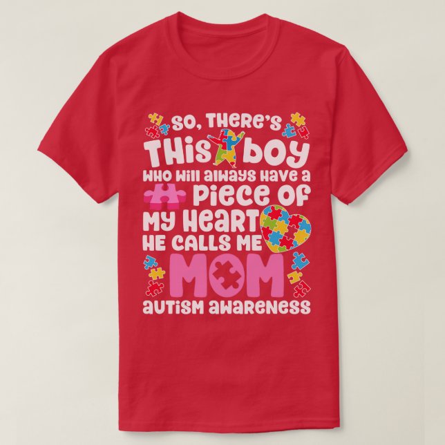 Mom Autism for Men Women Boys Girls Kids Teacher S T-Shirt (Design Front)