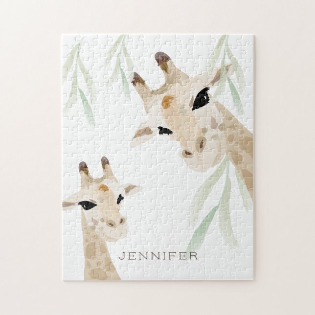 Mom & Baby Giraffe Nursery Jigsaw Puzzle (Vertical)