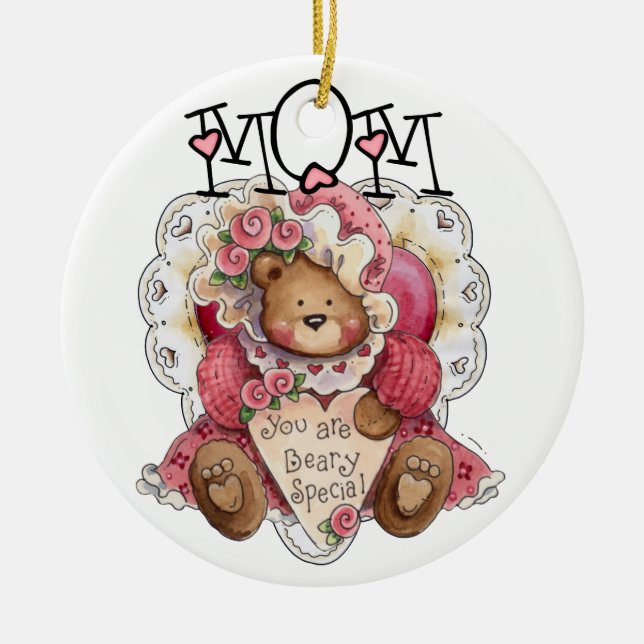 MOM - Beary Special - SRF Ceramic Tree Decoration (Front)