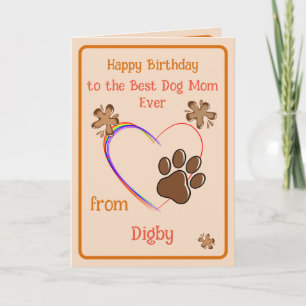 Mom Birthday from the Dog Card