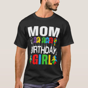 Mom Birthday Girl Autism Illustration T-Shirt
