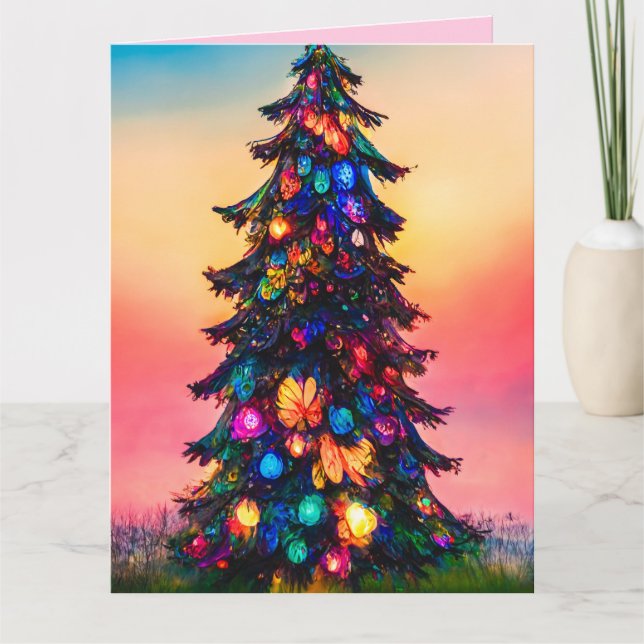 MOM BIRTHDAY TREE FOREST FANTASY Greeting Card (Front)