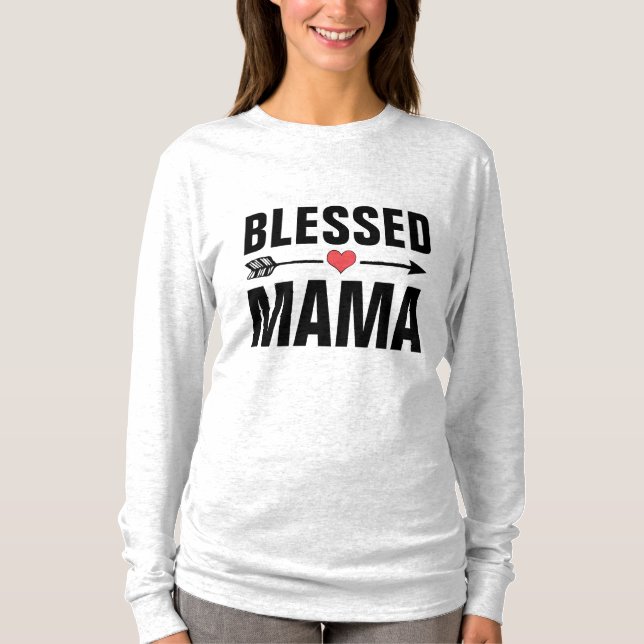 MOM BLESSED MAMA T-Shirts (Front)