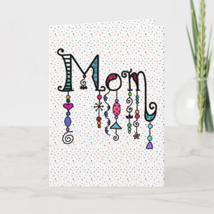Mom Boho Beads Mother's Day Card