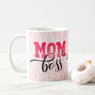MOM BOSS - Pink Arabesque Mum Gifts Cup Mug