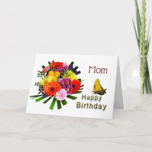Mom Bouquet Birthday Card