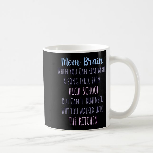 Mom Brain Funny Definition Quote Sarcasm Women Mot Coffee Mug (Right)