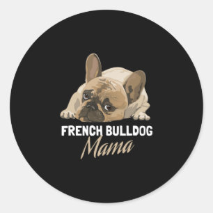 Mom Bulldog Bull Dog Lovers  Classic Round Sticker