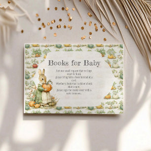 Mom Bunny and pumpkin Baby Shower Enclosure Card