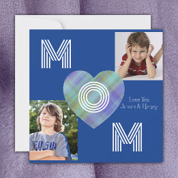 MOM Children's Custom Photos Blue Mothers Day