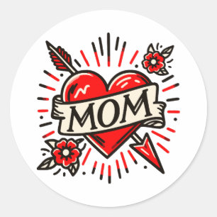 MOM CLASSIC ROUND STICKER