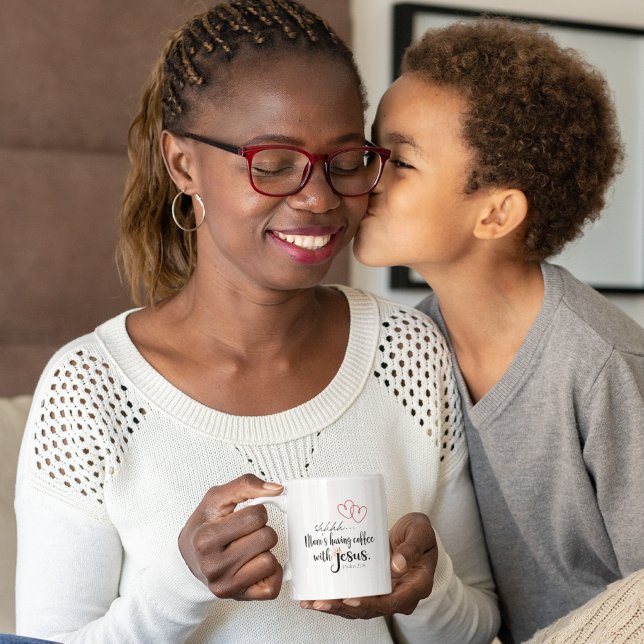 MOM COFFEE WITH JESUS Christian Quiet Time Quote Coffee Mug (Creator Uploaded)