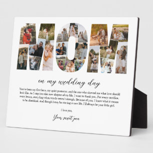 Mom Collage On My Wedding Day Mother Gift for Her Plaque