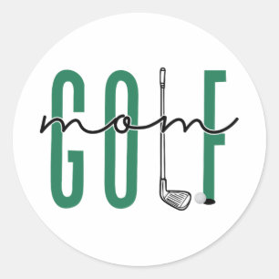 Mom Crewneck Mothers Day Master Golf Women Girls  Classic Round Sticker