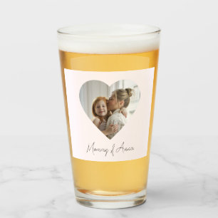 Mom Custom Name & Photo Personalized Glass Cup