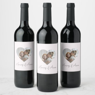 Mom Custom Name & Photo Personalized Wine Label