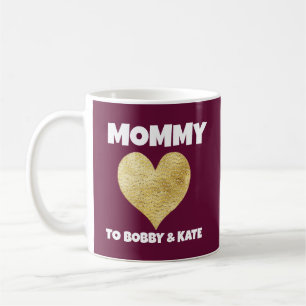 MOM CUSTOM NAMES KIDS COFFEE MUG