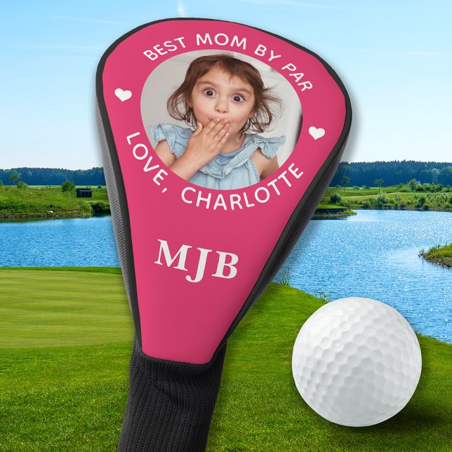MOM Custom Photo Personalised Monogram Hot Pink Golf Head Cover (Creator Uploaded)
