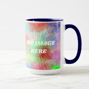 Mom Customized Colorful Summer Watercolor Clouds Mug