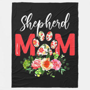 Mom Cute German Shepherd Fleece Blanket