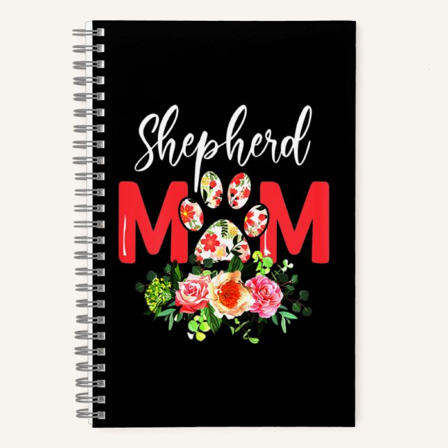 Mom Cute German Shepherd Notebook (Front)