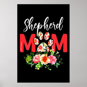 Mom Cute German Shepherd Poster