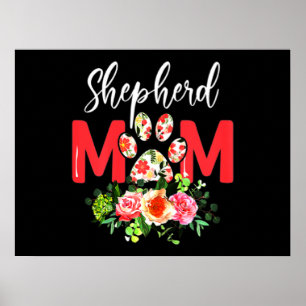 Mom Cute German Shepherd Poster