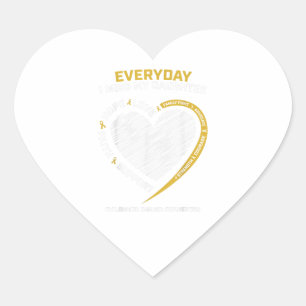 Mom Dad Gold In Memory Daughter Childhood Cancer A Heart Sticker