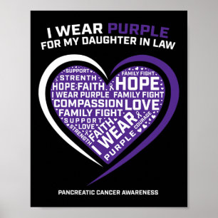 Mom Dad Purple Daughter In Law Pancreatic Cancer A Poster
