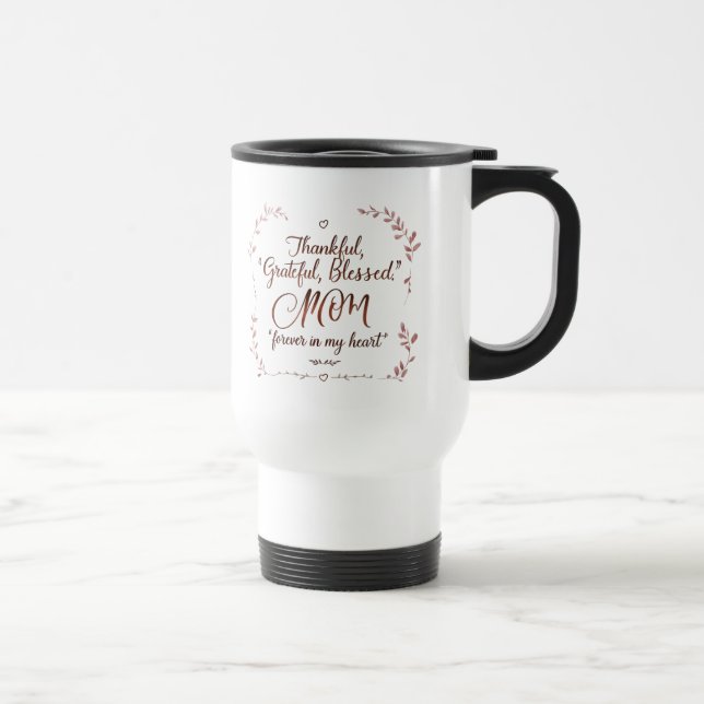 MOM – Elegant Rose Script Travel Mug (Right)