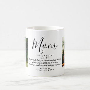 Mom Elegant Script Quote Photo Coffee Mug