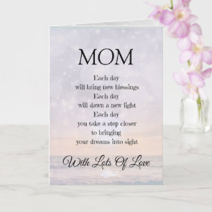 MOM Encouragement Poem design Greeting Card