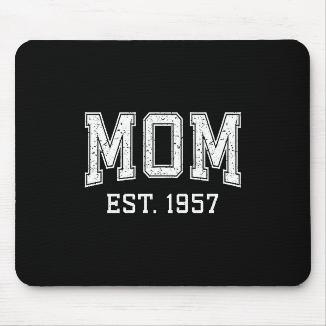 Mom Est 1957 D Mother’s Day Ized Premium Tri-blend Mouse Mat (Front)