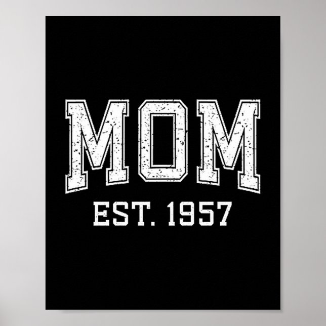 Mom Est 1957 D Mother’s Day Ized Premium Tri-blend Poster (Front)