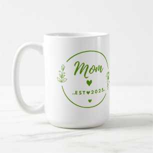 Mom Est . 2025 T-Shirt-New Mom Gift- Mother Shirt Coffee Mug