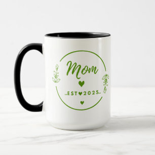 Mom Est . 2025 T-Shirt-New Mom Gift- Mother Shirt Mug