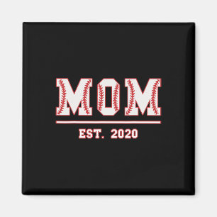 Mom Est. Funny Sports Year Established Mother Retr Magnet
