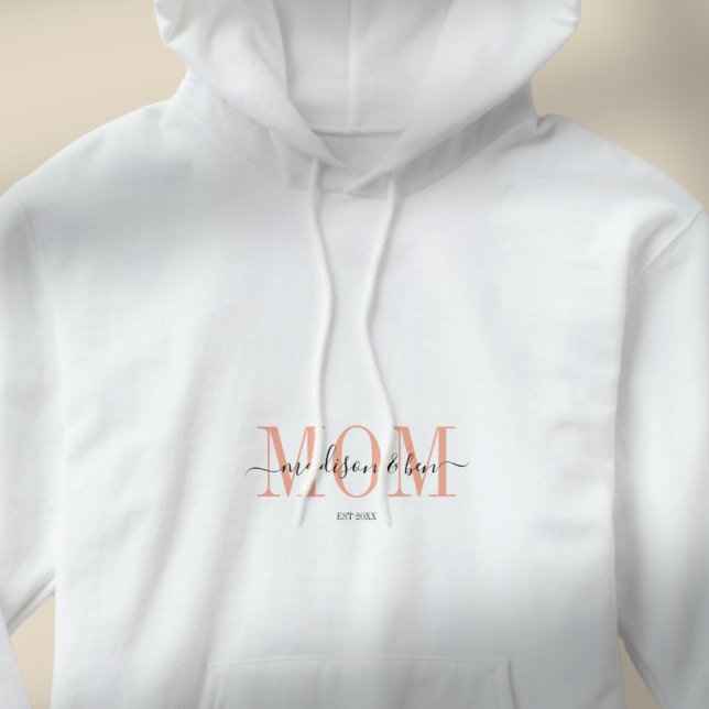  ‘MOM, EST.’ Personalised, Proud MOM´S Hoodie (‘MOM, EST.’ Personalized, Proud MOM´S Hoodie)