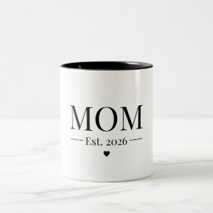 Mom Established 2026 Two-Tone Coffee Mug