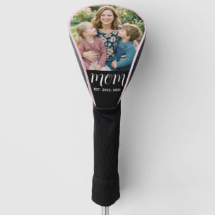 Mom Established Modern Script Photo Golf Head Cover