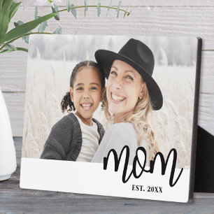 Mom Established Mother's Day Gift Photo Plaque
