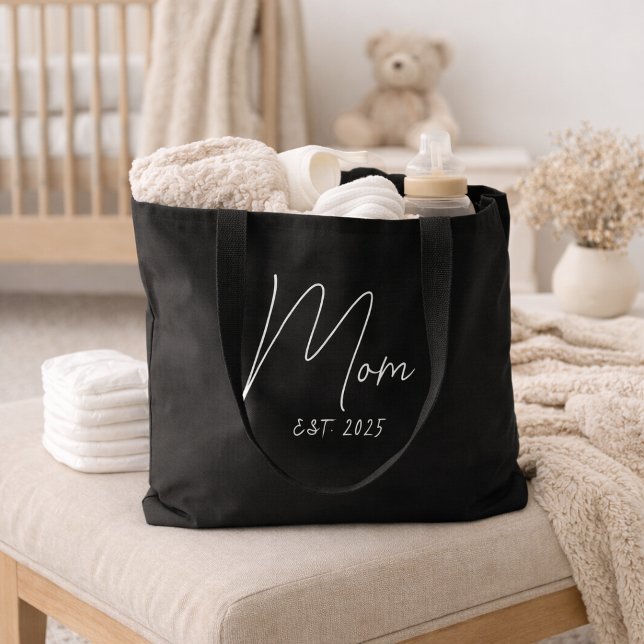 Mom Established New Mom Gift Tote Bag (Creator Uploaded)