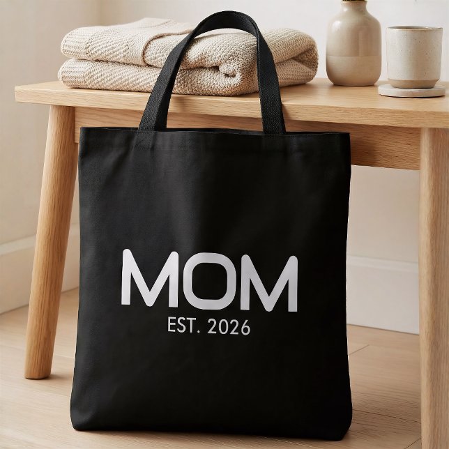 Mom Established New Mom Gift  Tote Bag (Creator Uploaded)