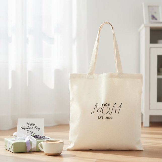 Mom Established New Mom Gift Tote Bag (Creator Uploaded)