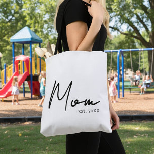 Mom Established New Mom Gift Tote Bag