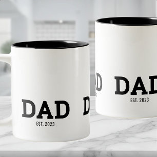 Mom Established New Mom Gift Two-Tone Coffee Mug